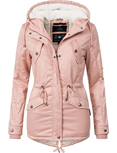 Preisvergleich Produktbild Marikoo Damen Winter Jacke Baumwolljacke Kurzmantel Manolya Rosa Gr. M