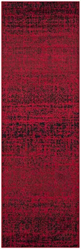 Safavieh Adirondack Collection Runner Rug - 2'6" X 8', Red & Black, Modern Abstract Design, Non-Shedding & Easy Care, Ideal For High Traffic Areas In Living Room, Bedroom (Adr116F) #TOP14