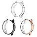 FINTIE Protector de Pantalla [3 Piezas] Compatible con Samsung Galaxy Watch Active 40mm - Funda de TPU Blanda Cubierta Protectora A Prueba de Choques, Negro/Transparente/Oro Rosa
