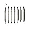 LOKFAR-6-Pcs-Double-headed-Liquid-Eyeliner-Stamp-Pen-Set-Eye-Liners-for-Women-Waterproof-Eyeliner-Pencil-Black-Eye-liner-Stencils-Long-Lasting-Tattoo-Makeup-Triangle-Star-Moon-Heart-Flower-Smiley LOKFAR 6 Pcs Double-Side Liquid Eyeliner Stamp Pen Set, Eye Liners for Women Waterproof Eyeliner Pencil Black Eye-liner Stencils Long-Lasting Tattoo Makeup-Triangle,Star,Moon,Heart,Flower,Smiley