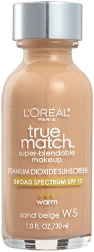 L’Oréal Paris Makeup True Match Super-Blendable Liquid Foundation, Sand Beige W5, 1 Fl Oz,1 Count