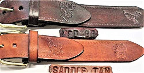 Belt * EAGLE, DEER, HORSE, WOLF, BULL, FISH * 5 COLOR Choices Per DESIGN * Nice Border 1-1/2" Wide4