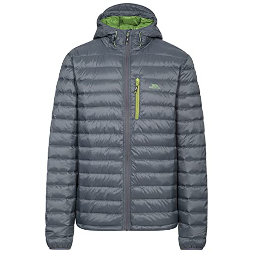 Image of Trespass Digby, Carbon, XXS, Lightweight Warm Down Jacket 80% Down for Men, Grey, XX-Small / 2X-Small / 2XS