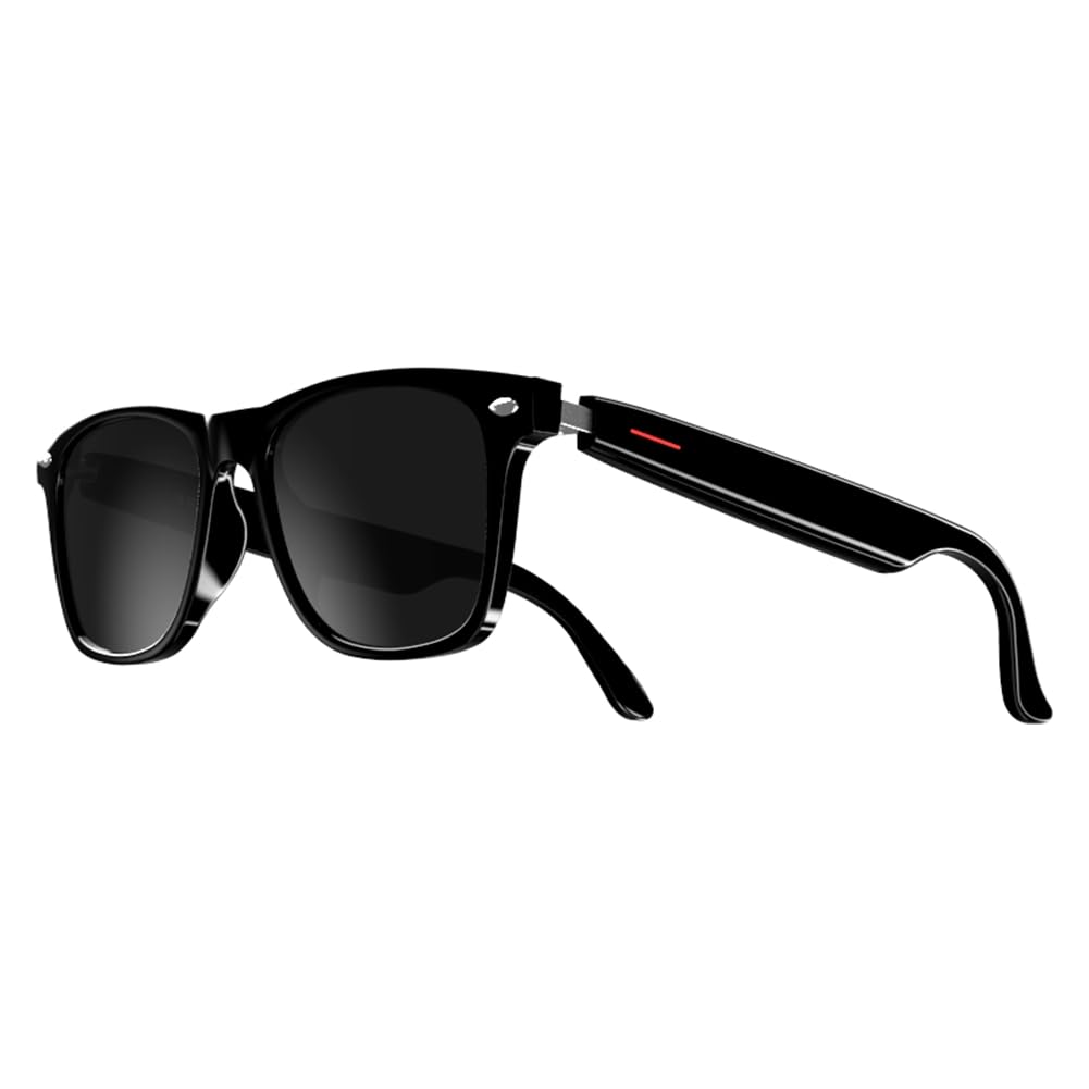 Occhiali intelligenti E13 con cuffie per chiamate in vivavoce musica fotografia nero C Smart Glasses 1 set, Nero , C