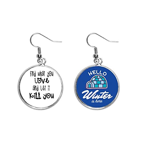 Pendientes de gota Amor y Matar ligeros con colgante estilo hielo invernal