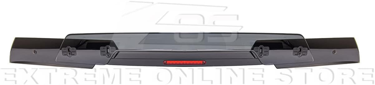 for 2005-2013 Chevrolet Corvette C6 | C6.5 Style Rear Trunk Lid Wing Spoiler WickerBill with Plug & Play Third Brake Light (Painted Carbon Flash Metallic with Smoke Tinted WickerBill)