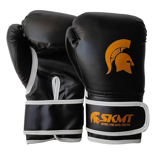 Image of SKMT PU Leather Boxing Gloves for Training and Match Boxing Gloves (10 Oz)