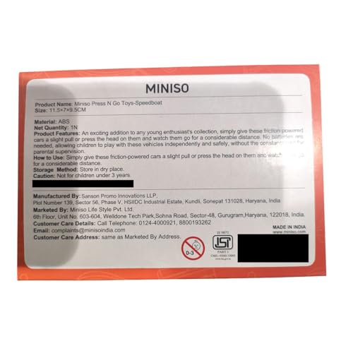 Image of MINISO Press N Go Toys (Speedboat)
