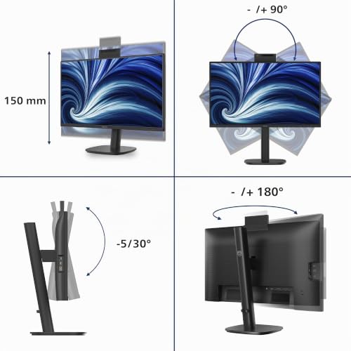 Philips 24B2N3200JH 3000 Series écran LED 24 23.8 visualisable 1920 x 1080 Full HD @ 120 Hz IPS 1500:1 HDMI VGA DisplayPort haut parleurs - vue 9