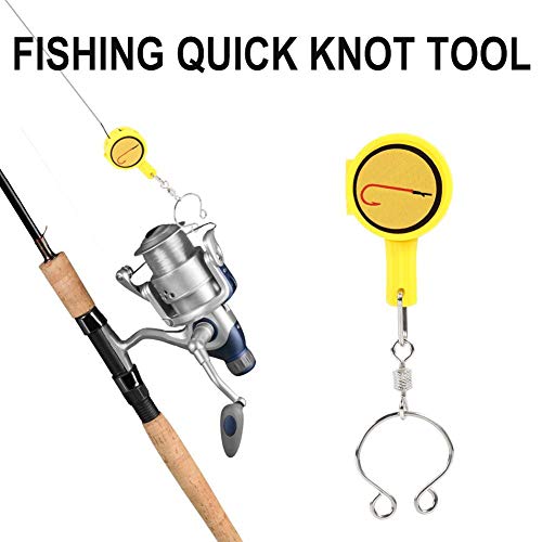 Agulhas de pesca para pesca com nó rápido para cortador de unhas, dispositivo de pesca (amarelo)