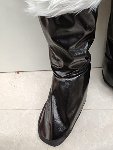 Kerstman Pak Deluxe Mens Professioneel Kerstman Kostuum Vader Kerstpak Fancy Dress Kostuum - 5 Stuk Velours Kwaliteit Plus Size Kerstman Kostuum Volwassenen Pluche X-Mas Outfit - Afbeelding 8