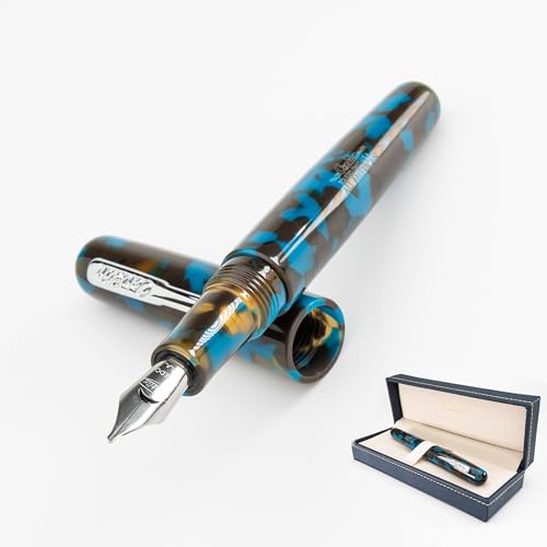Amazon | Conklin All American 万年筆 サウスウエストターコイズ 細字