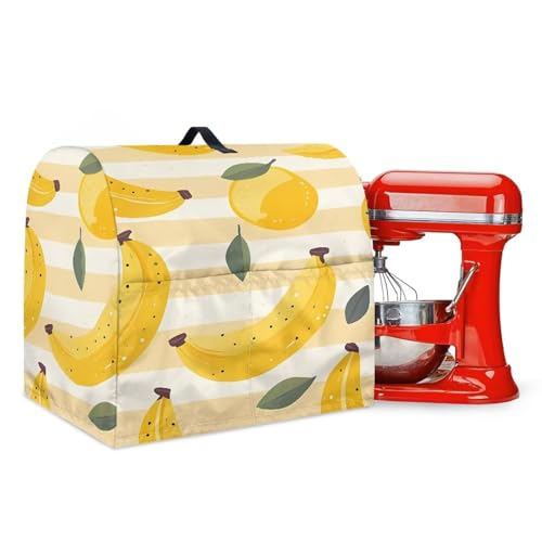 Oamsistay Portable Stand Mixer Cover, Stand Mixer Cover with Drawstring Easy to Carry Fashion Blender Protective Bags Large Capacity for Kitchen Appliances Banana Design