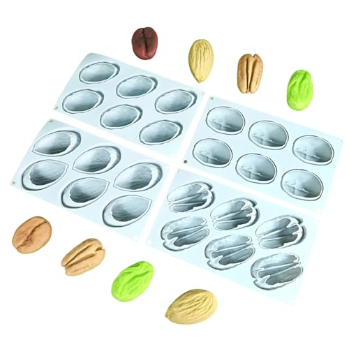 Molde de silicona para postres con forma de nuez realista miniatura 4