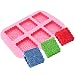 X-Haibei 6-Cavity Square Mooncake Chocolate Cake Glycerin Soap Bar Silicone Mold Pan