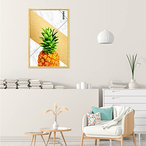 20X30 Picture Frame, Gold Poster Frame, Bamboo Design Natural Gallery Frame, Horizontal Or Vertical Format, Sturdy Frame And Plexiglass, Large Photo Frame Wall Art, For Photos, Artworks, Posters （1 Pack） #TOP4