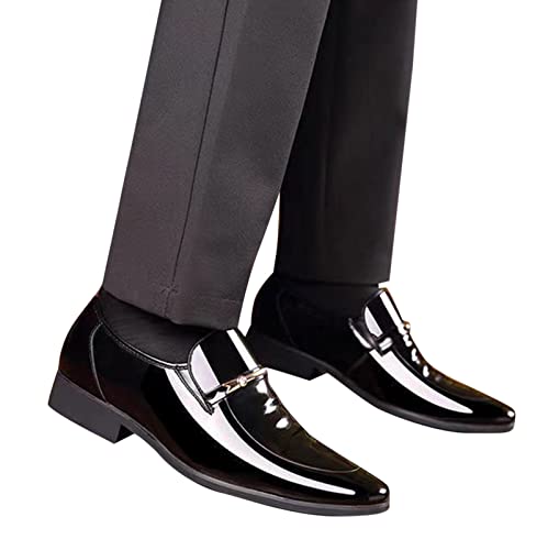 Mocasines para hombre elegantes y zapatos de vestir planos con acabado Oxford 5