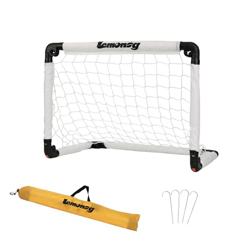 Lemonsg Portable Football Goal for Kids Foldable Toddler Football Goal with Mini Football Indoor Football Goal for Garden Indoor Outdoor Play Toys for Children