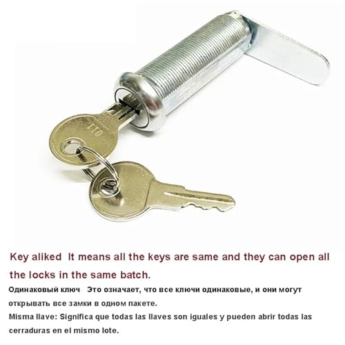 Serrure à came cylindre long de 54 mm avec mécanisme robuste Key Aliked - 3