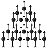 50 Packs Arrow Spinners Black Game Plastic Spinner Board Toys for Party School Classroom Home Using(3 Inches)