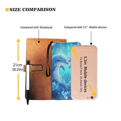 Blue Dolphin Floral Clutch Wristlet Women Long Wallet RFID Blocking Credit Card Holder PU Ladies Purse Handbags3