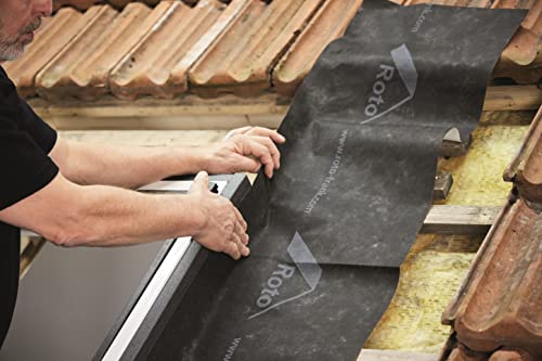 Original Roto EZB Anschlussschürze Außen ASA | Montageschürze für Roto Dachfenster der Baureihe Designo Rx ECO | für zuverlässigen Schutz vor Feuchtigkeit und Witterungseinflüssen | Größe 054/xxx