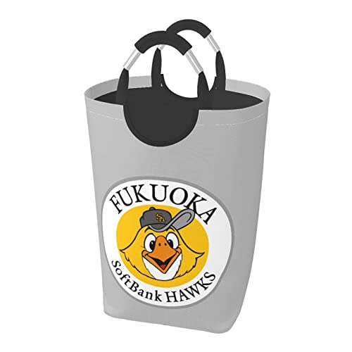 福岡ソフトバンクホークス大容量50Lランドリーバスケット ランドリーかご 洗濯ボックス 収納ボックス 収納バッグ 袋 おしゃれなインテリア雑貨 折りたたみ 雑貨収納 持ち手付き