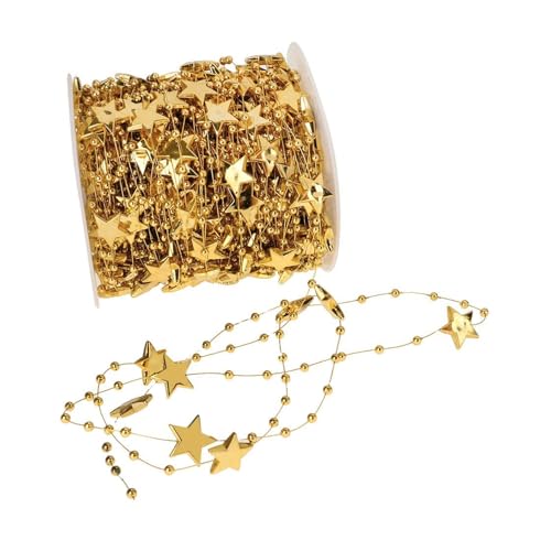 Perlenkette Weihnachtsbaum Deko 10M Perlengirlande Weihnachten Gold...