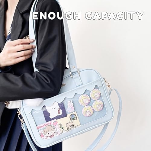 Cute Ita Bag Multi-Purpose Crossbody Bag Messenger Bag Shoulder Tote Bag Purse Kawaii Anime Pin Display Bag for Cosplay4