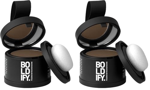 Poudre de racine de cheveux camoufle gris avec un résultat naturel BOLDIFY 2x4g