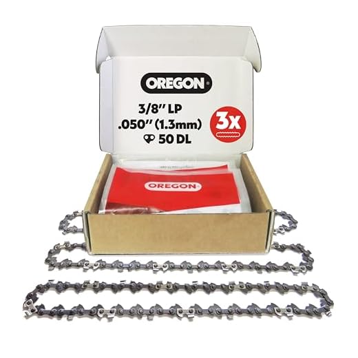 Oregon Confezione da 3 Catene per Motosega 3/8" LP da 50 Maglie di Trasmissione, 1.3mm, Adatte a Barre da 35 cm, Compatibili con Vari Modelli Stihl