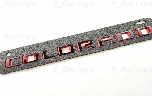 Image of 4Pc 2015-2022 Colorado V6 Body Fender Tailgate Side Emblems 3D Badge Logo Truck Nameplate Sticker Letter 85594766 Replacement for Colorado (LT Version Redline)