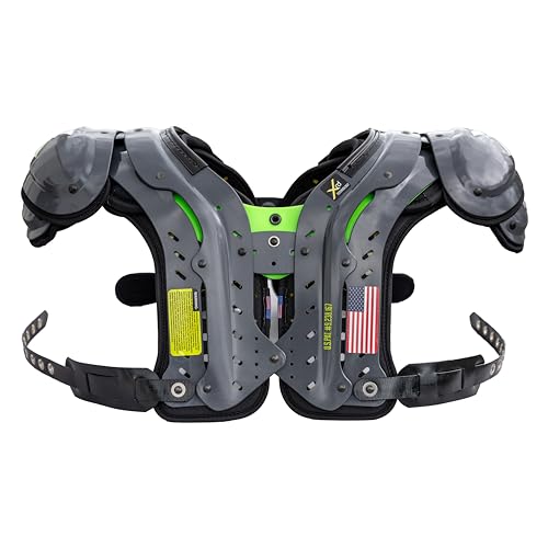 XTECH X2 Football Shoulder Pads - Best Configuration for RB, ILB, OLB, FB, Safety, OG, DT - Advanced Lightweight Pad for Adult Mens and High School Players (Standard, Large: 19-20") - Thumbnail 6