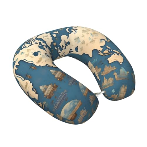Almohada de viaje de espuma viscoelástica negra miniatura 2