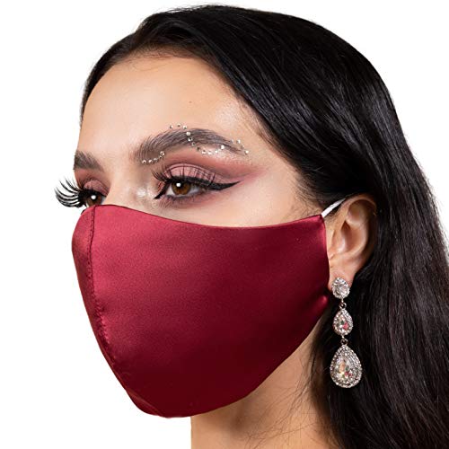 IDentity LNGR Red Satin Silk Face Mask with Nose Wire US