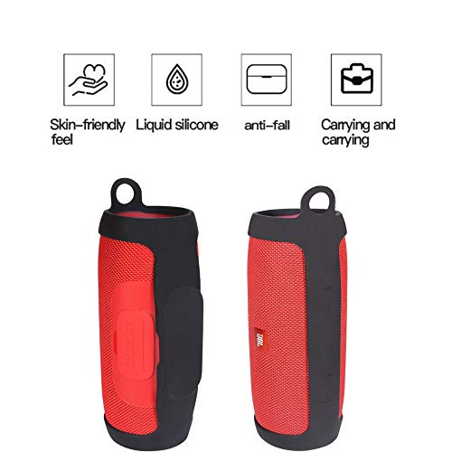 Zaracle Flexible Protective Case Silicone Carrying Case Cover For Charge 3 Iii Wireless Bluetooth Speaker(Black) #TOP2