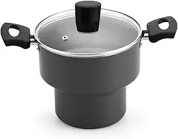 CUSCUZEIRO ENJOY 18 C/TAMPA VIDRO AA CINZA