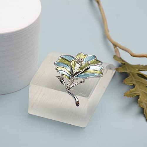 Bule Green Flower Brooch For Women - Fashion Colorful Brooch Girls #TOP2