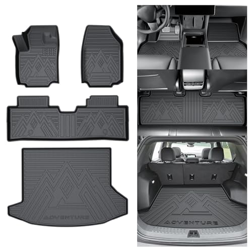 T TGBROS for Chevy Equinox Floor Mats 2025 2026 All Weather Floor Liners Cargo Liner for Chevrolet Equinox/GMC Terrain Accessories 4PCS Car Mats Set Non-Slip TPE Black(Not for EV)