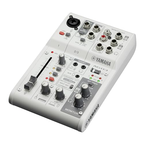Image of Yamaha AG03MK2 White 6-Channel Live Streaming Loopback Mixer /USB Interface with Steinberg Software Suite | Steinberg Software Suite