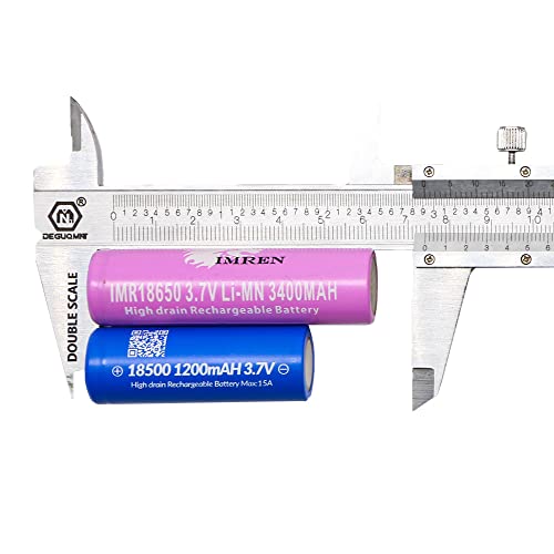 Imren 18500 Rechargeable Li-Ion Battery 3.7V 1200Mah With Button Top (4Pcs) #TOP1
