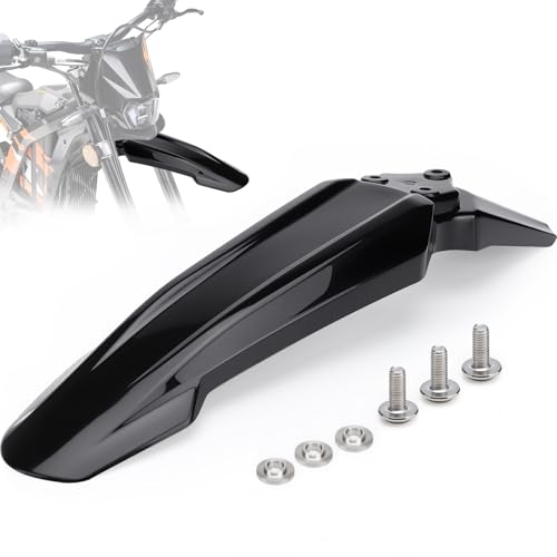 MurDvll Front Fender for SurRon Light Bee X/S/Segway X160 X260 Dirt Bike Mudguard Mud Guard for Off-Road Electric Motorcycle Black Plastic Front Fender (Not Fits RST Fork)