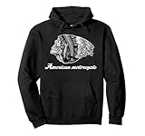 American Motorcycle Skull Native Indian Eagle Chief Vintage Pullover Hoodie
