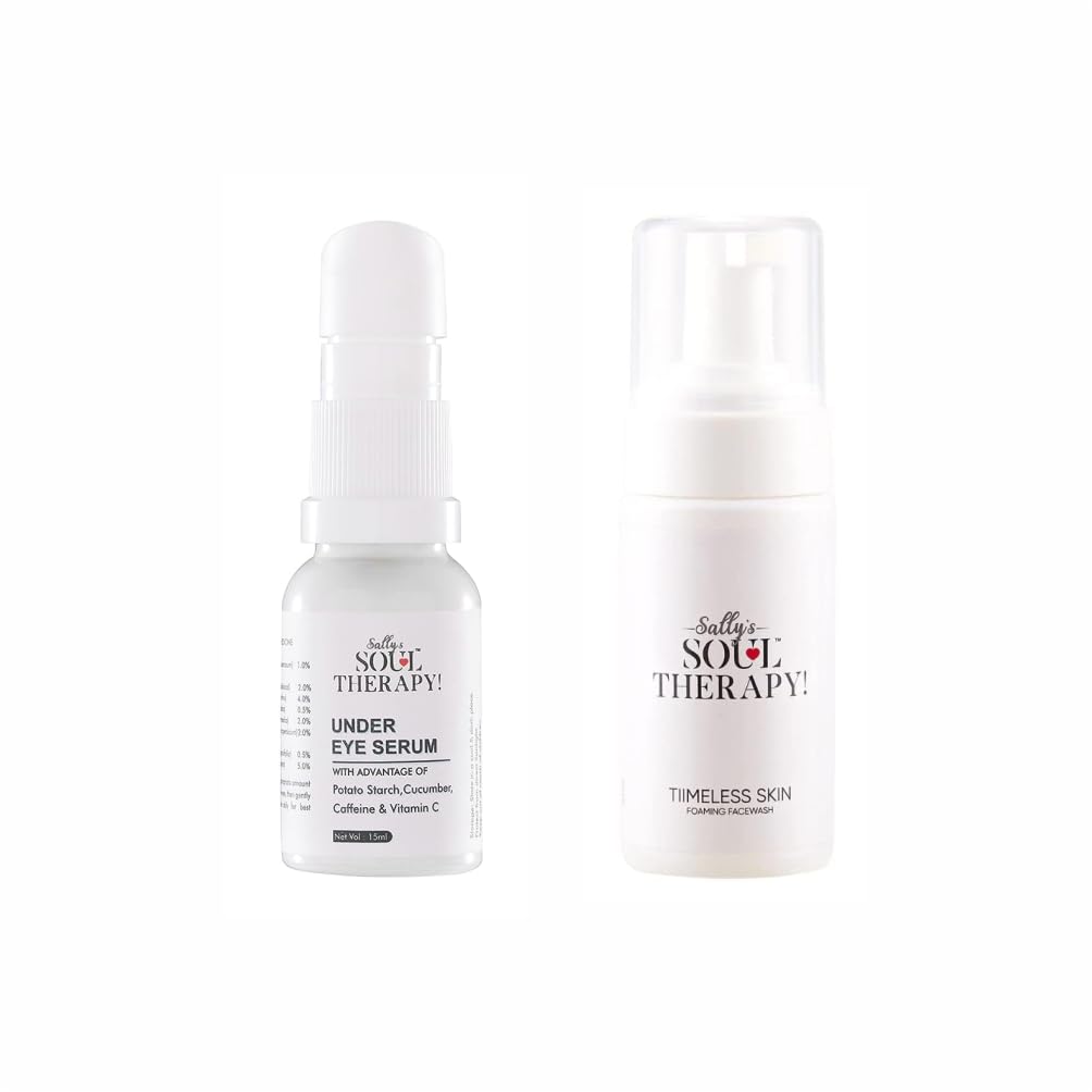 Sally's Soul Therapy! Under Eye Serum with Coffee Extract + Foaming Facewash