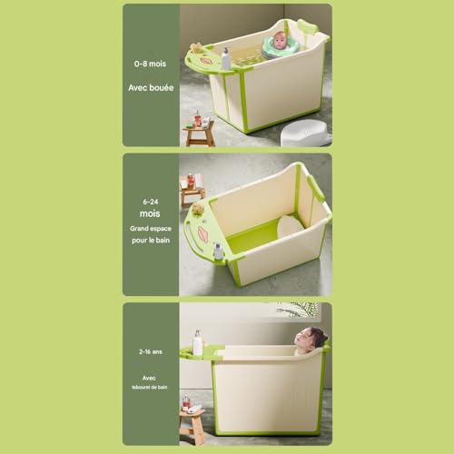Baignoire bébé pliable ergonomique en matériau durable et stable - 4