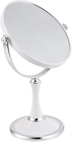 FRCOLOR 6 espejos de mano de maquillaje de doble cara para girar blanco de doble cara