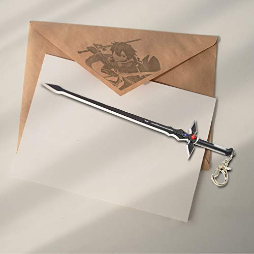 Sword Art Online briefopener in de vorm van het zwaard Dark Repulser van Kirito met schede en standaard, hoogwaardig… - Afbeelding 4
