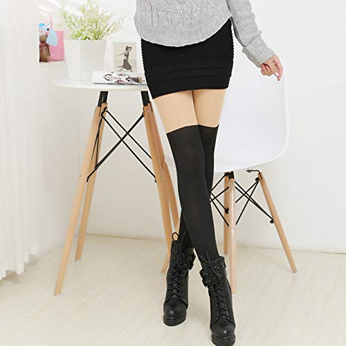 Kawaii Tights Cat Stockings Pantyhose Cartoon Bunny Socks Women Girls Cute Animal Mock Knee Nude High Thigh Tattoo Patterned Hosiery Leggings 1 Pack No Cartoon #TOP1