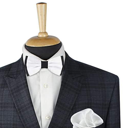 Image of Peluche Essentials Premium Bowtie for Men- Comes in a Gift Box (Twining Double Fold- White)