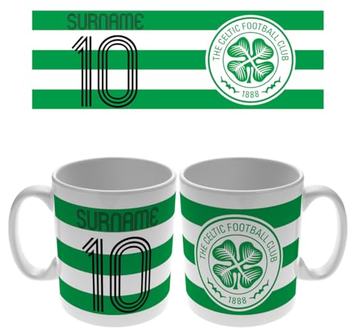 Personalised 'Retro Shirt' Design 11oz Mug for Celtic FC Fans, Great for Celtic Football Supporters, Ceramic Tea Coffee Mug